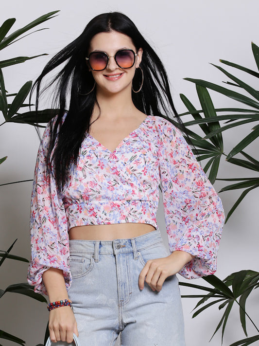 Sera White Floral Top