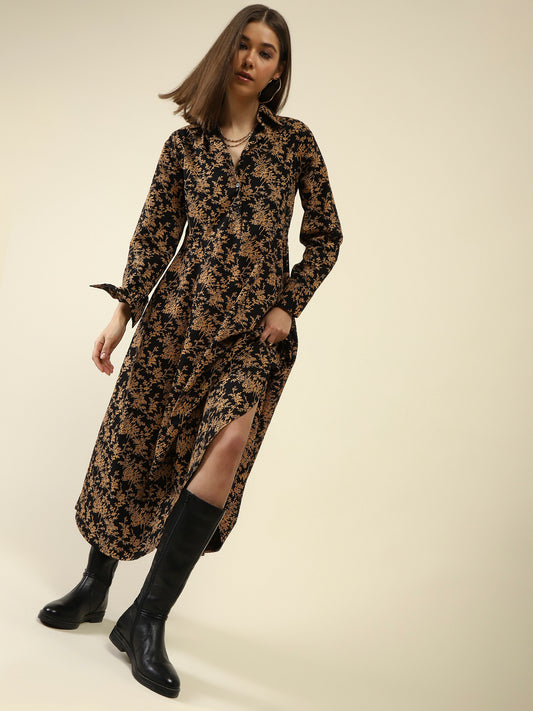 BlackYellow A-Line Dress