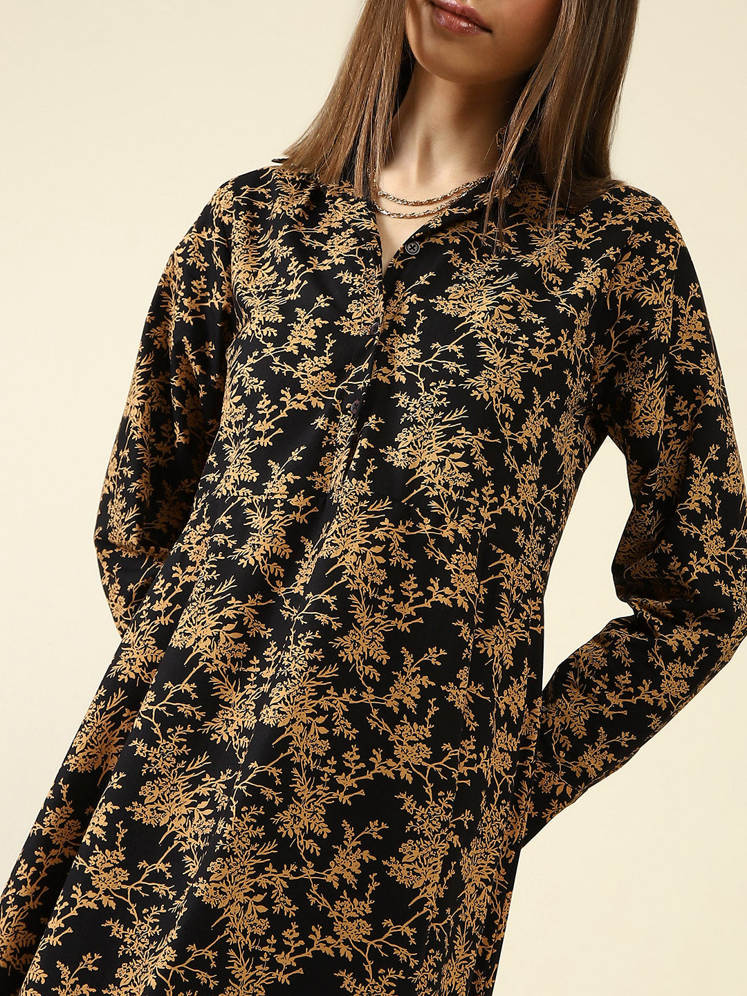 BlackYellow A-Line Dress