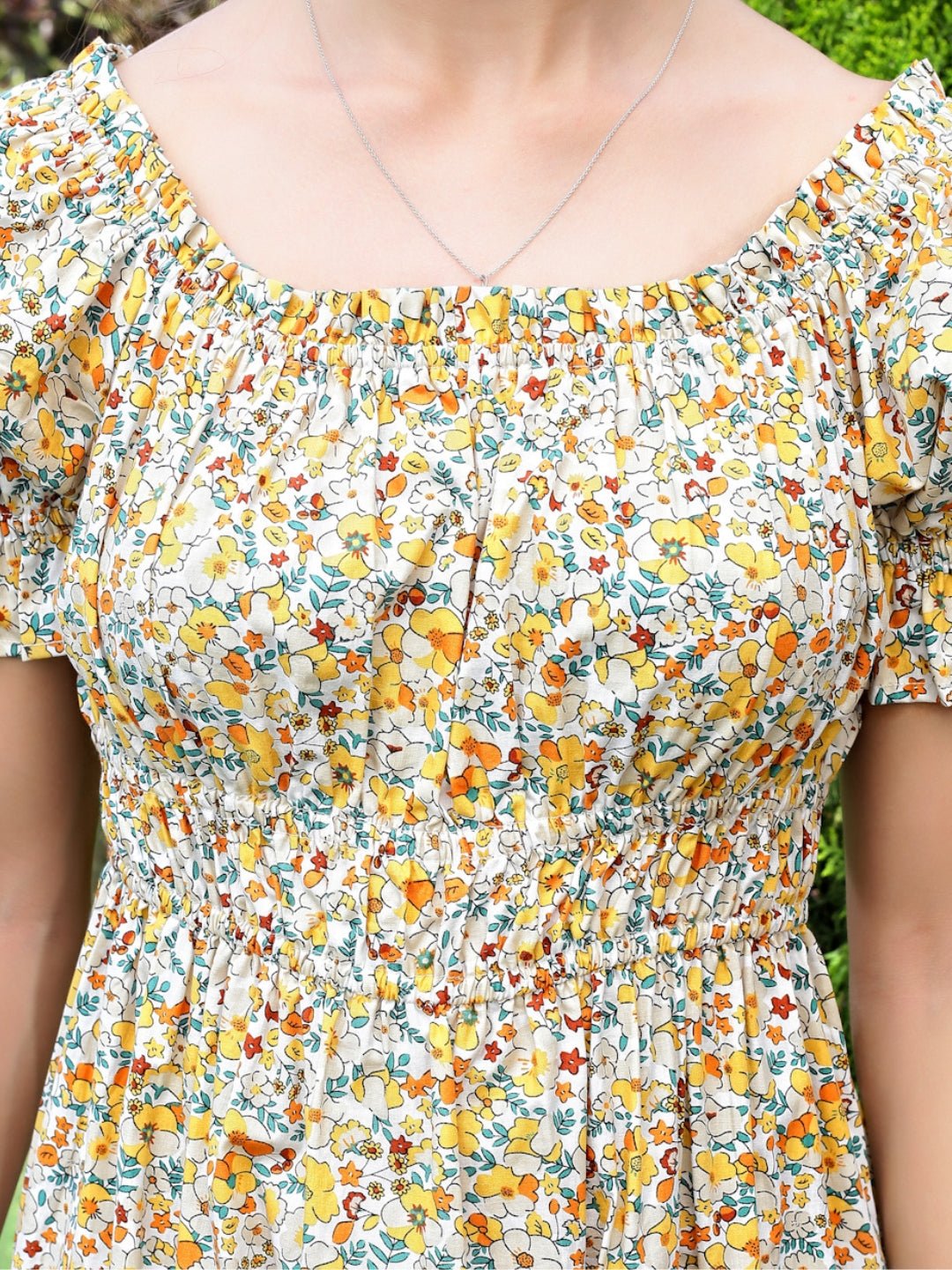 Premium Cotton Floral Midi Boho Dress