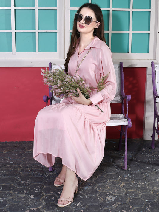 Pink Midi  Dress