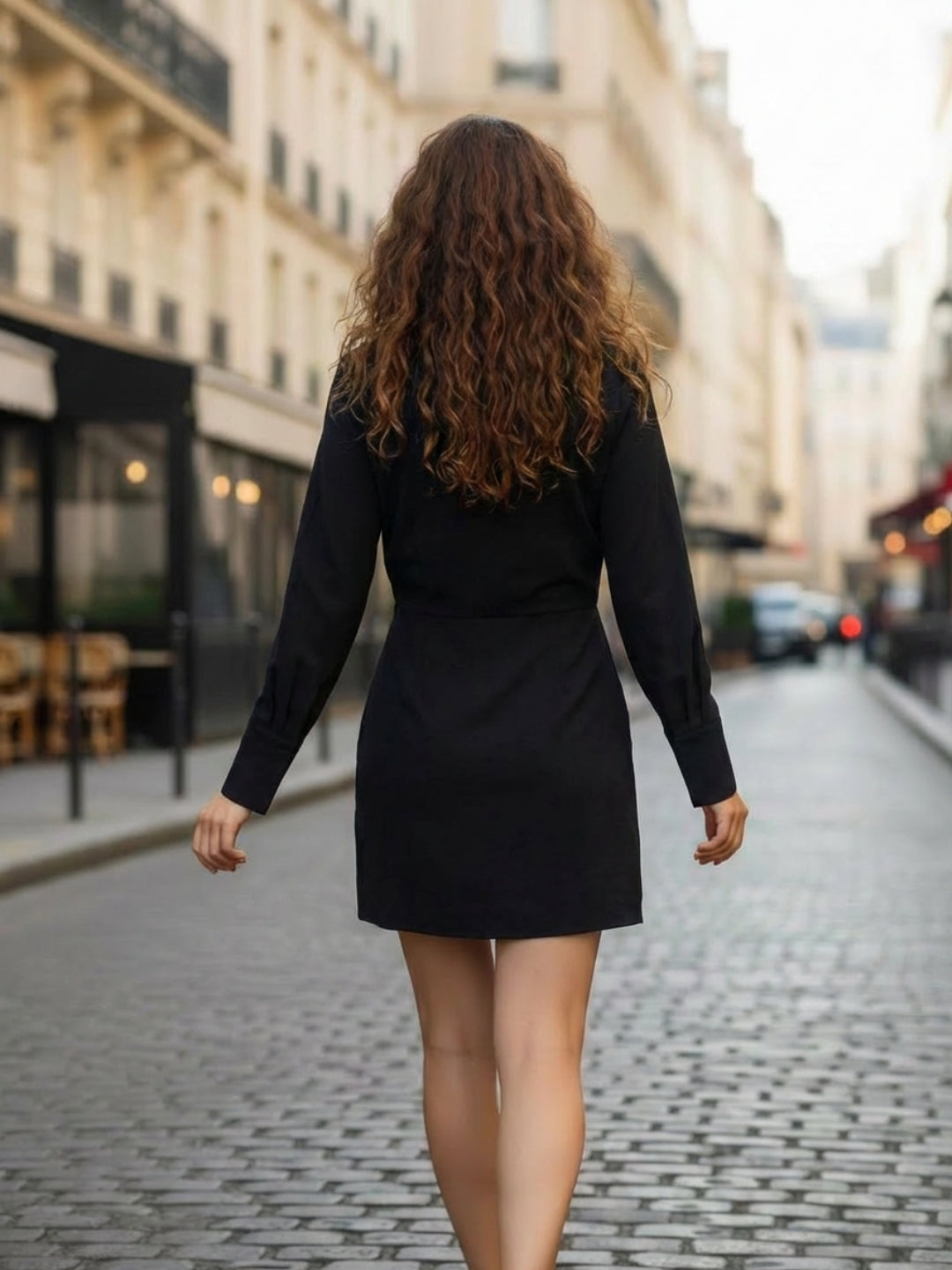 Women Black Fit and Flare Mini Solid Casual Dresses