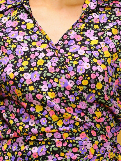 Front Tie up collared dress