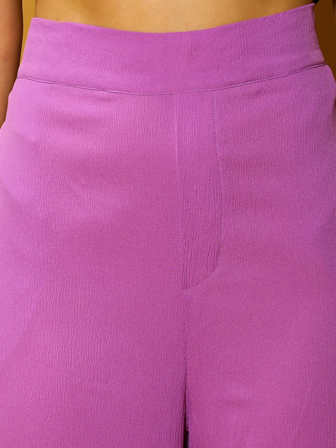 Purple Solid PrintTrouser