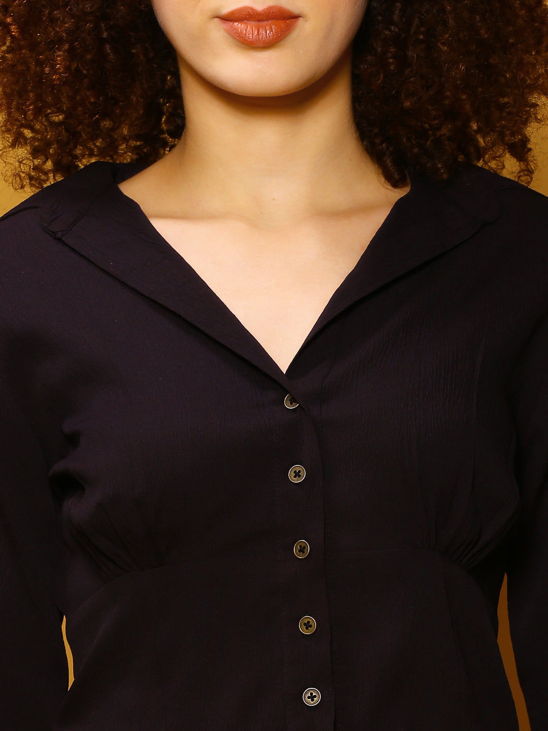 Black Solid Crop Top