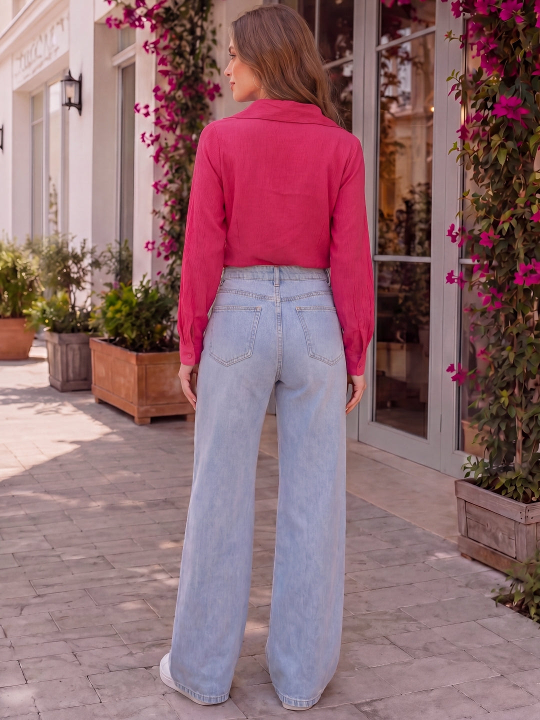 Premium Fabric Shirtcollar top