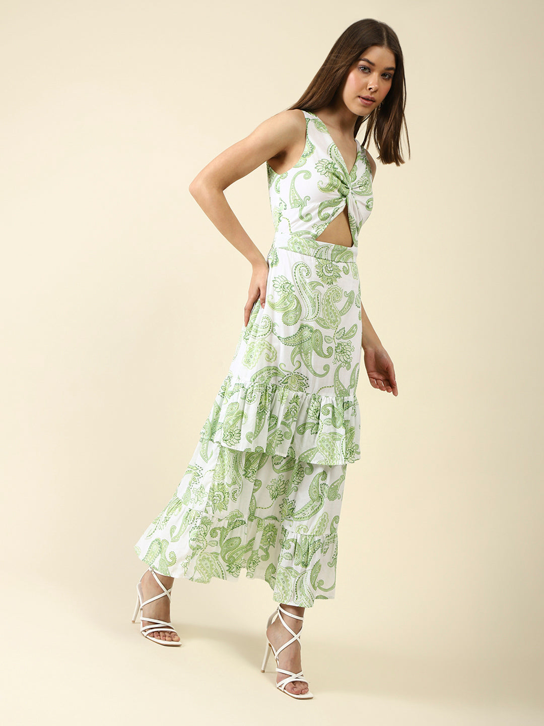 Offwhitegreen Maxi Dress