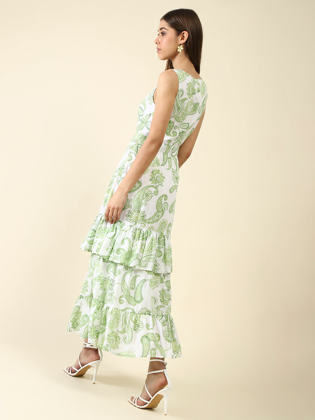 Offwhitegreen Maxi Dress