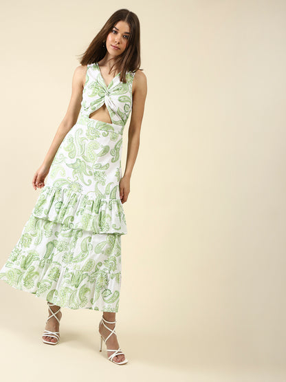 Offwhitegreen Maxi Dress