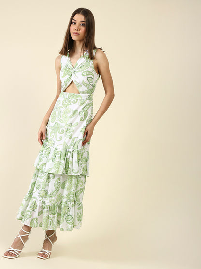 Offwhitegreen Maxi Dress