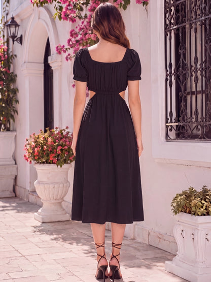 Premium Fabric Midi Dress