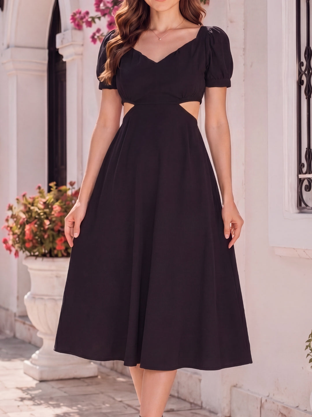 Premium Fabric Midi Dress