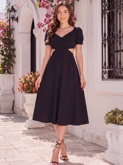 Premium Fabric Midi Dress