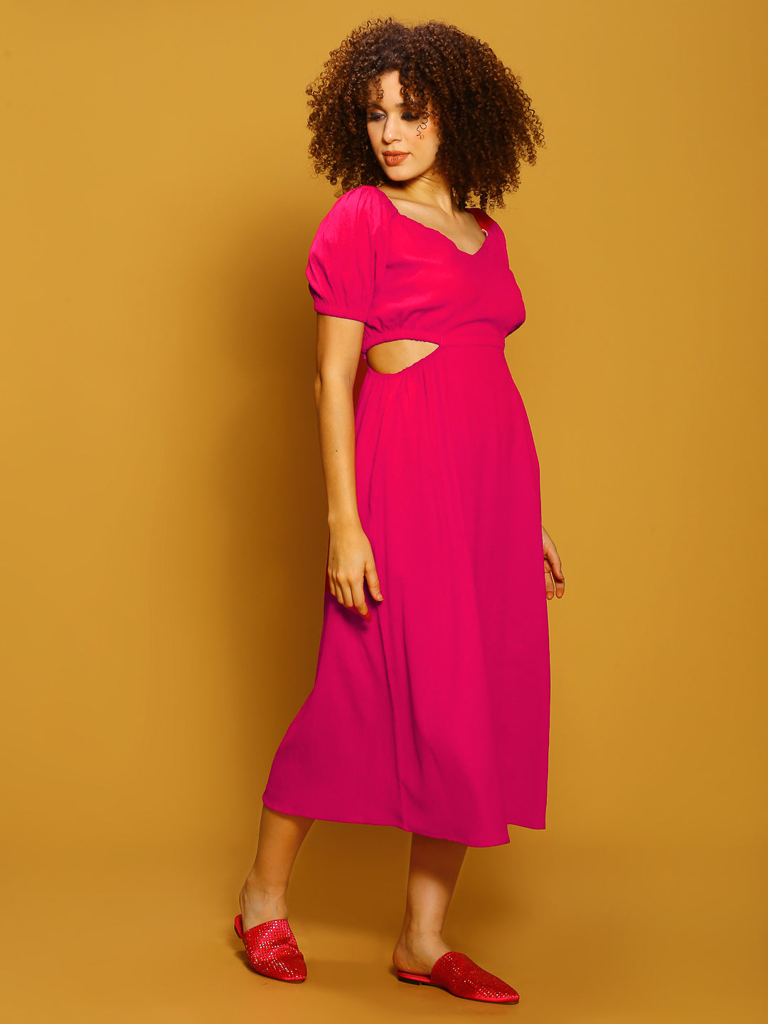 Cutout Fushi Midi Dress