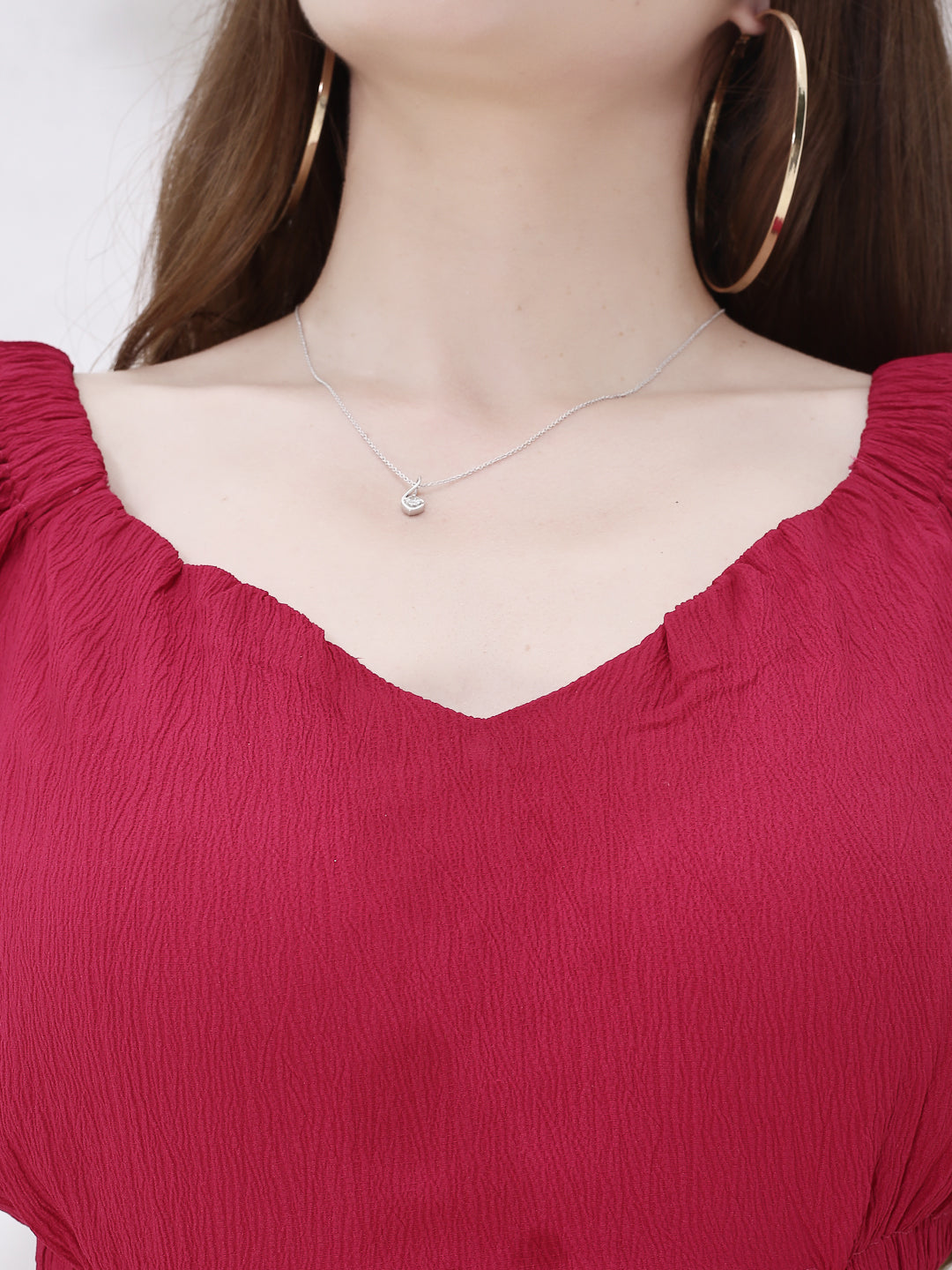 Cutout fushia Midi Dress