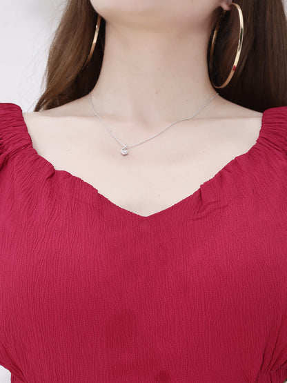 Cutout fushia Midi Dress