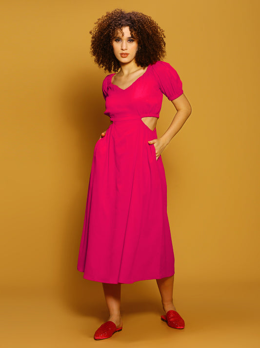 Cutout Fushi Midi Dress