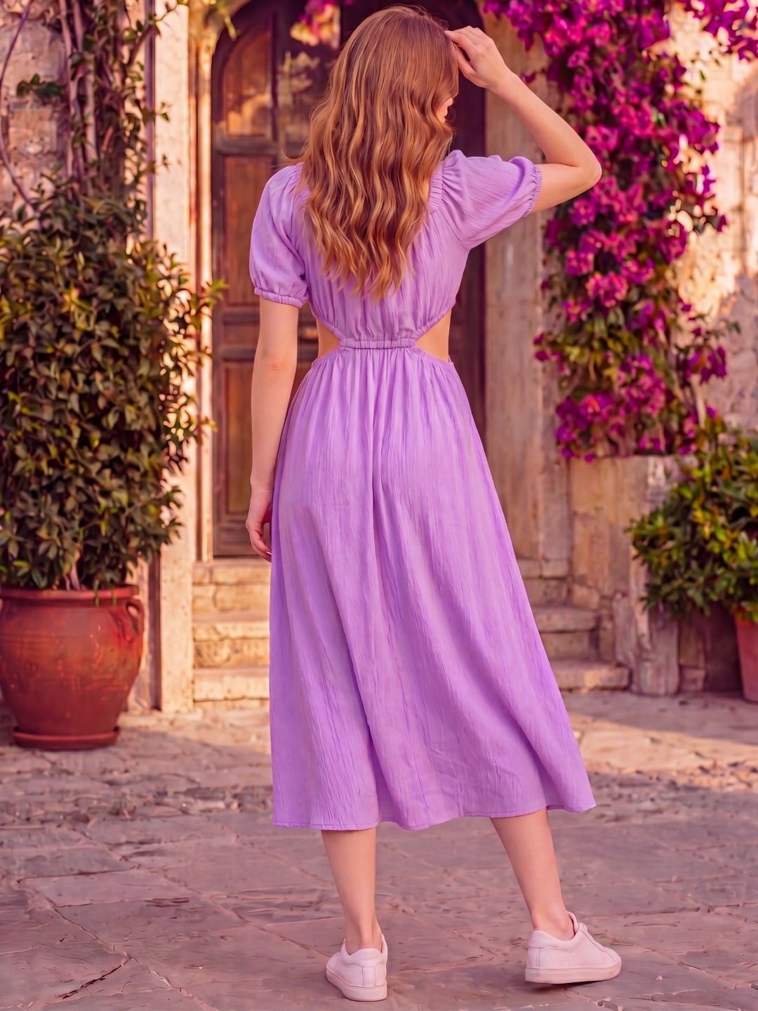 Premium Fabric Midi Dress