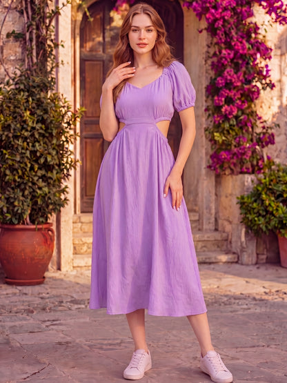 Premium Fabric Midi Dress