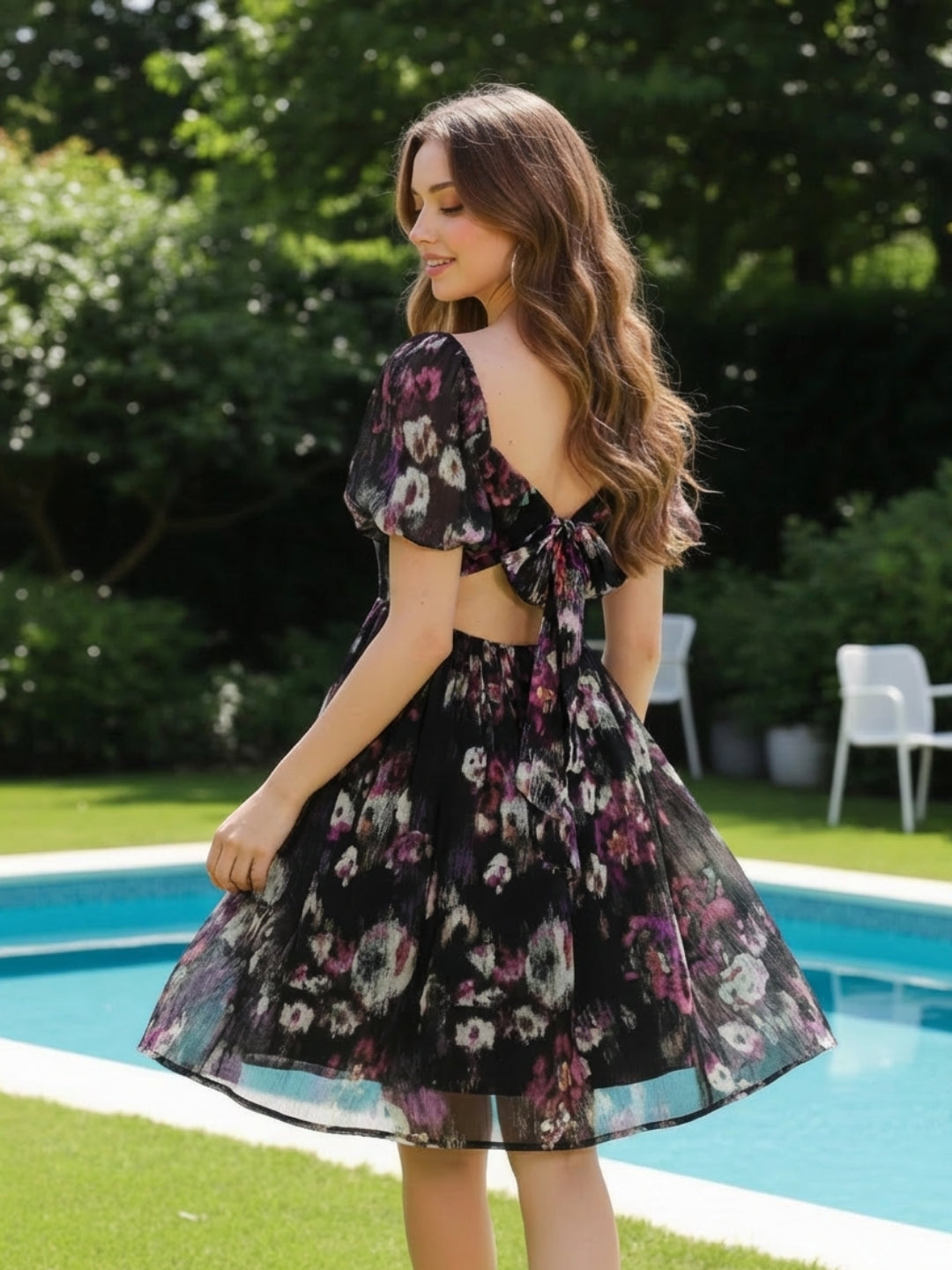 Women Blackwater Fit and Flare Mini Floral Casual Dresses