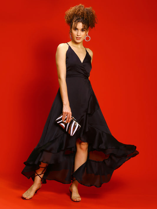 Black Maxi Solid Dress