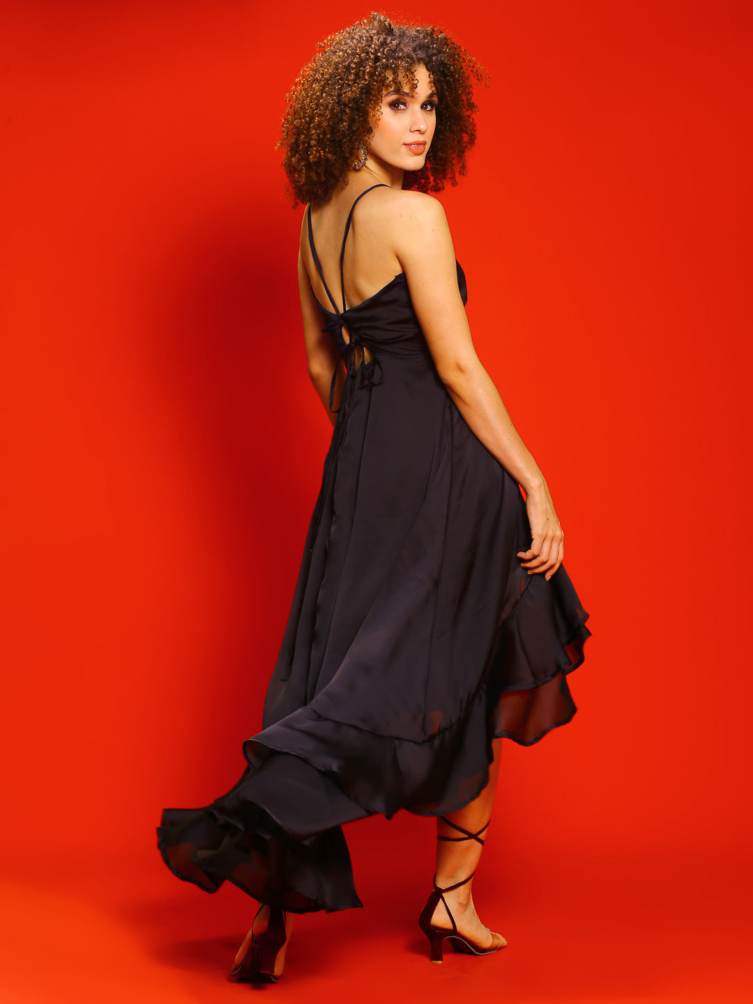 Black Maxi Solid Dress