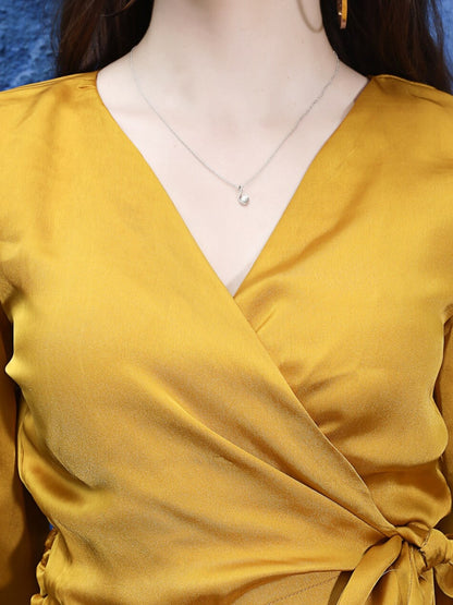 Tie up Crop Wrap Top