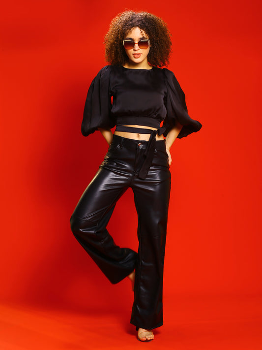 Black  Crop Top