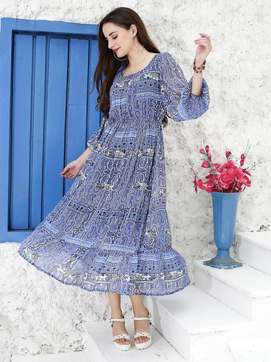 Blue Maxi  Dress