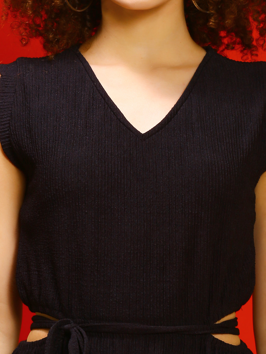 Black Cut out tie back