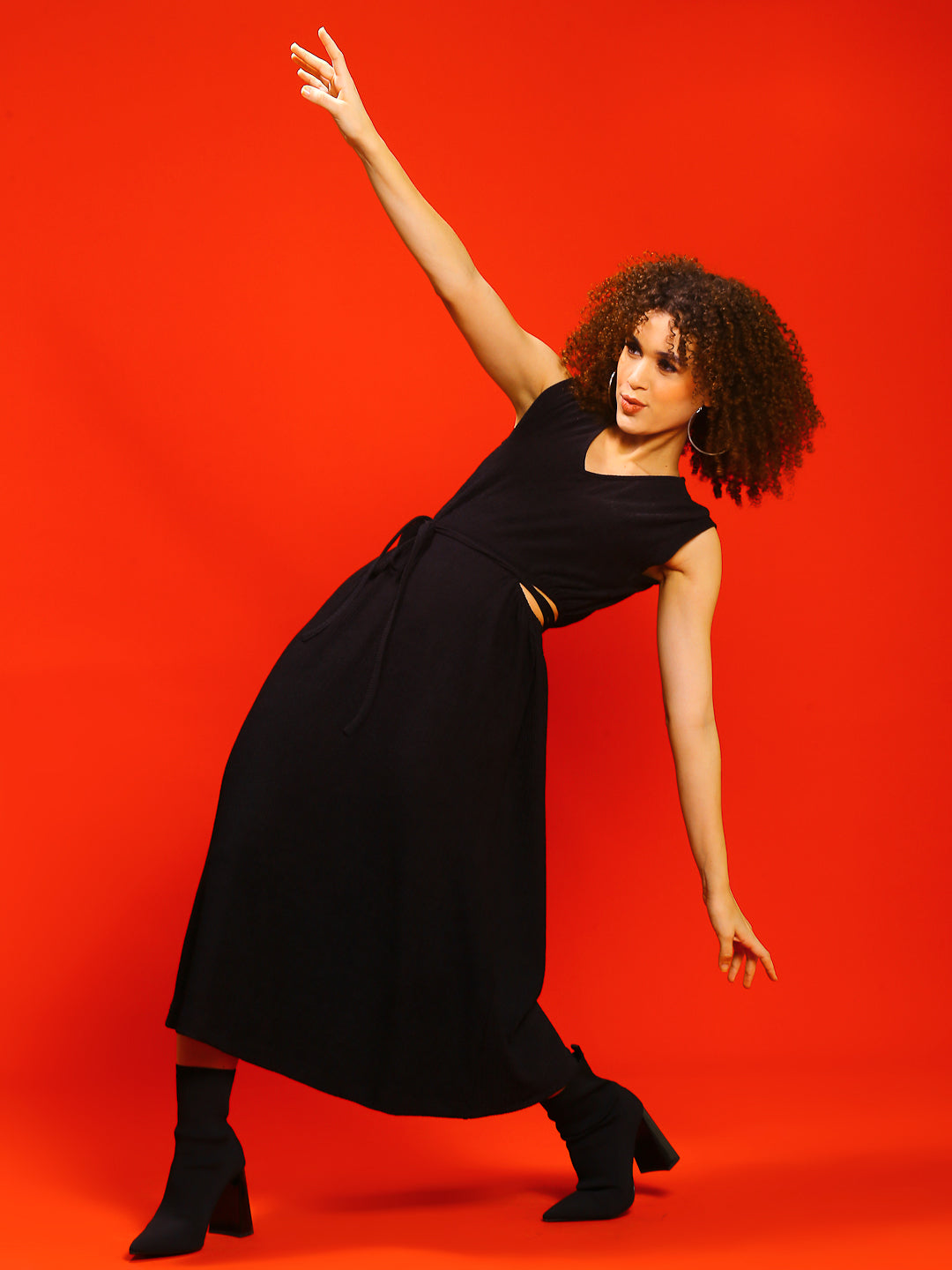 Black Cut out tie back