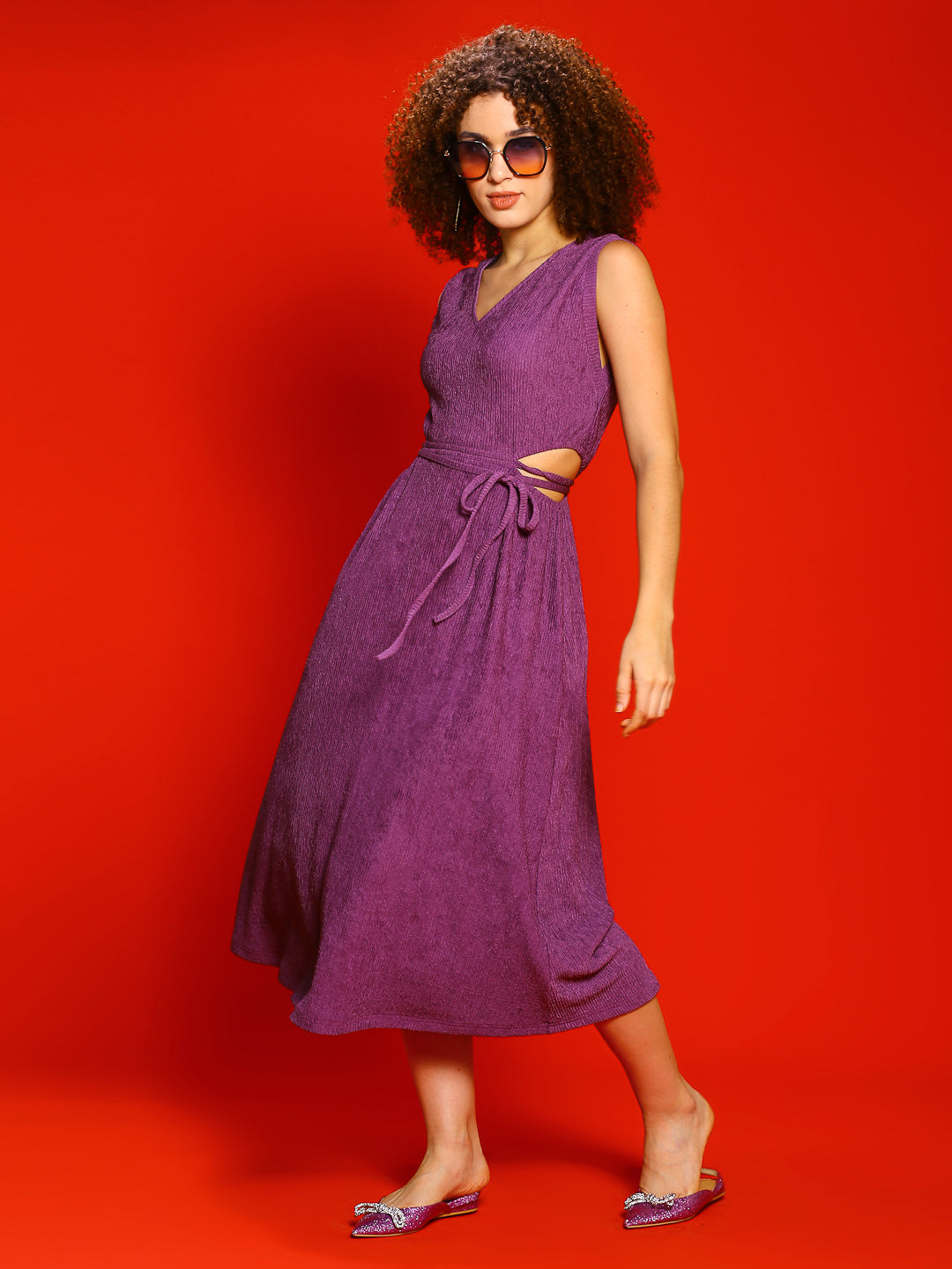 Mauve Cut out tie back