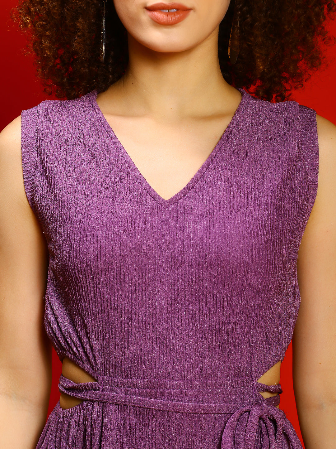 Mauve Cut out tie back