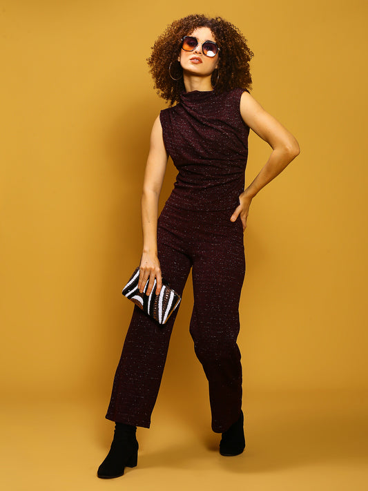 Burgundy Stretchable Top