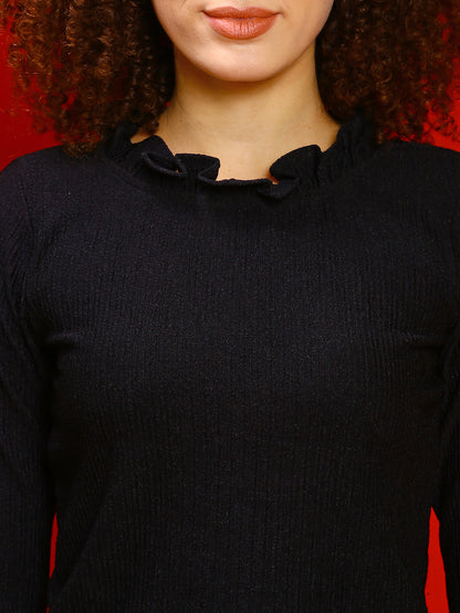 Strechable long sleve top