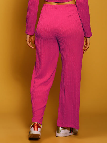 Textured rib  trouser