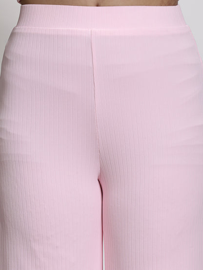 Pink Top Palazzo Cord-Set