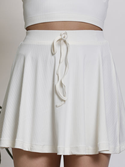 Beige  Mini Skirt