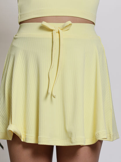 Yellow  Mini Skirt
