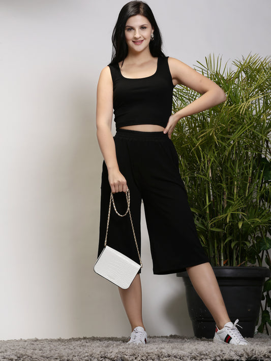Black Top Capri Cord-Set