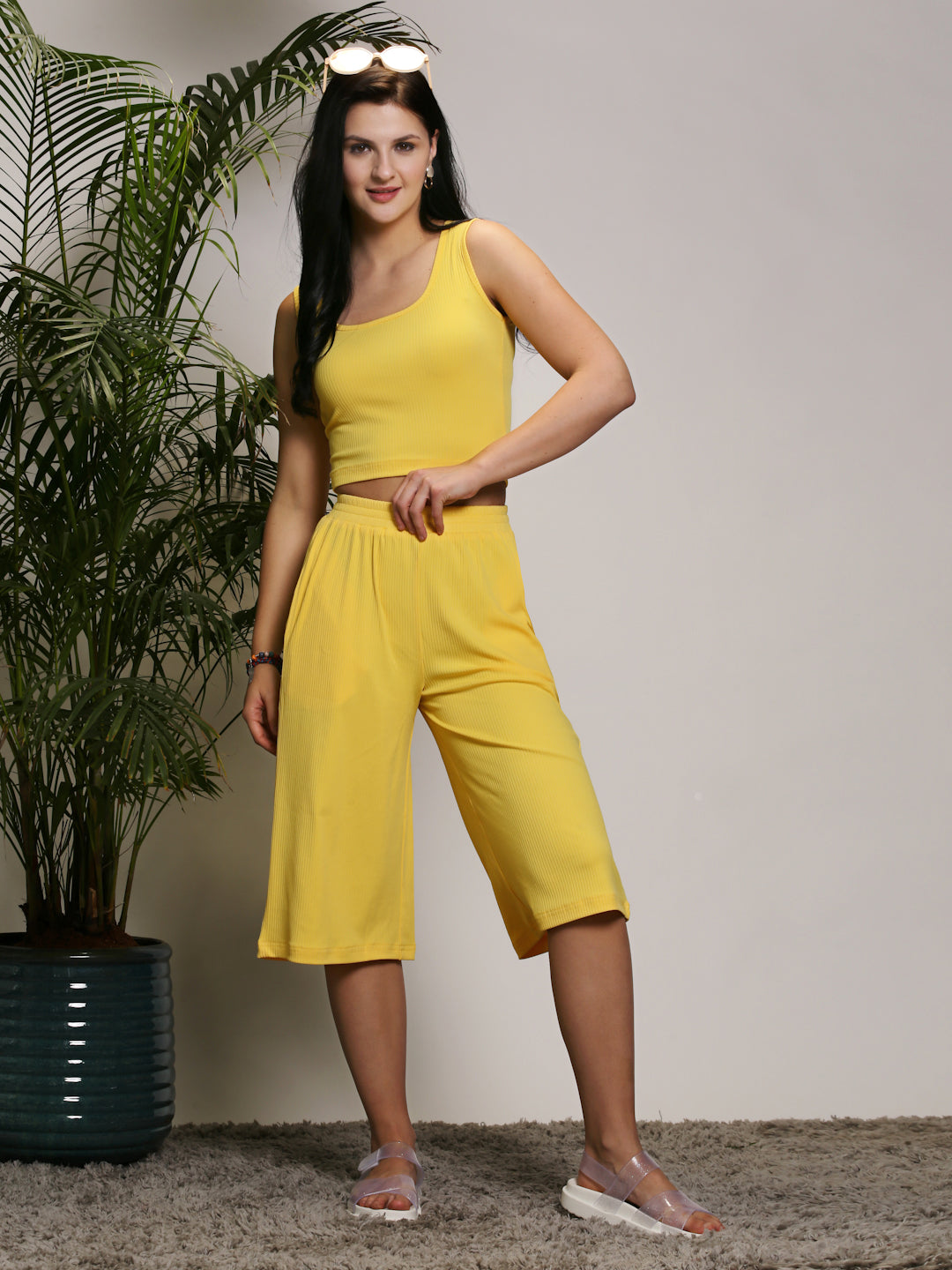 Yellow  Capris