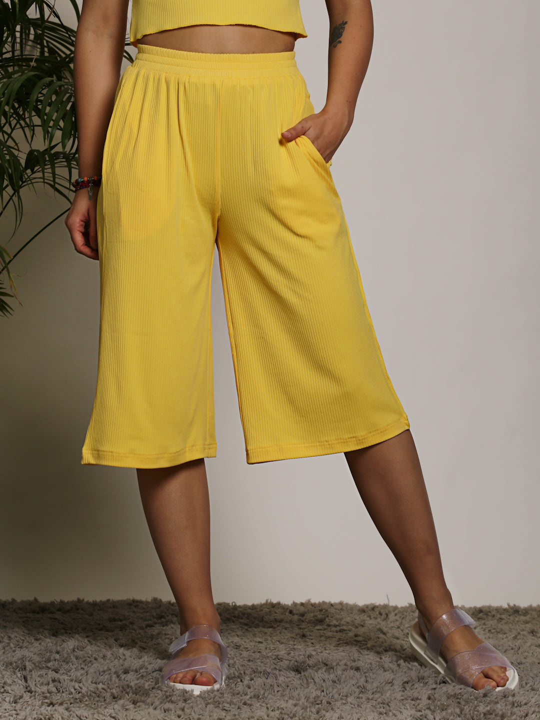 Yellow  Capris