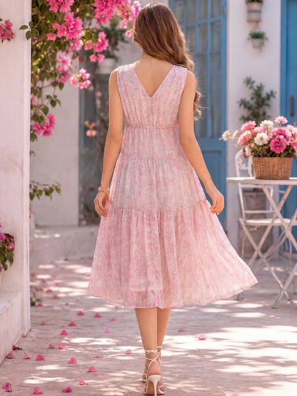 Lightweight Chiffon Midi Dress