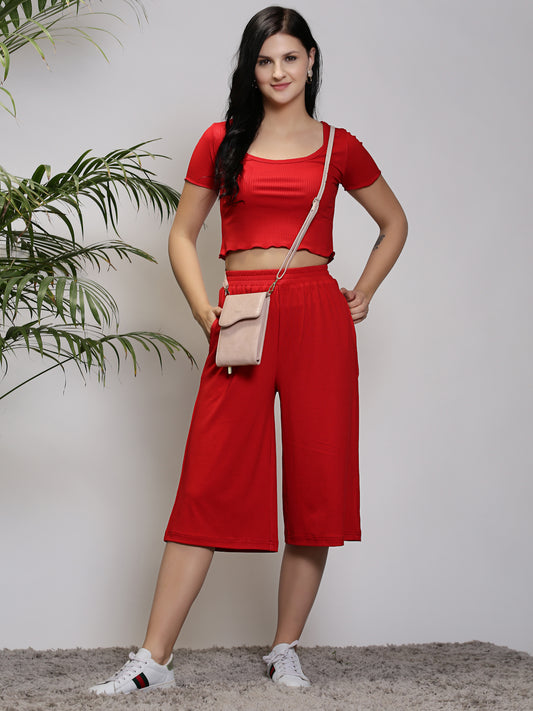 Red  Crop  Top