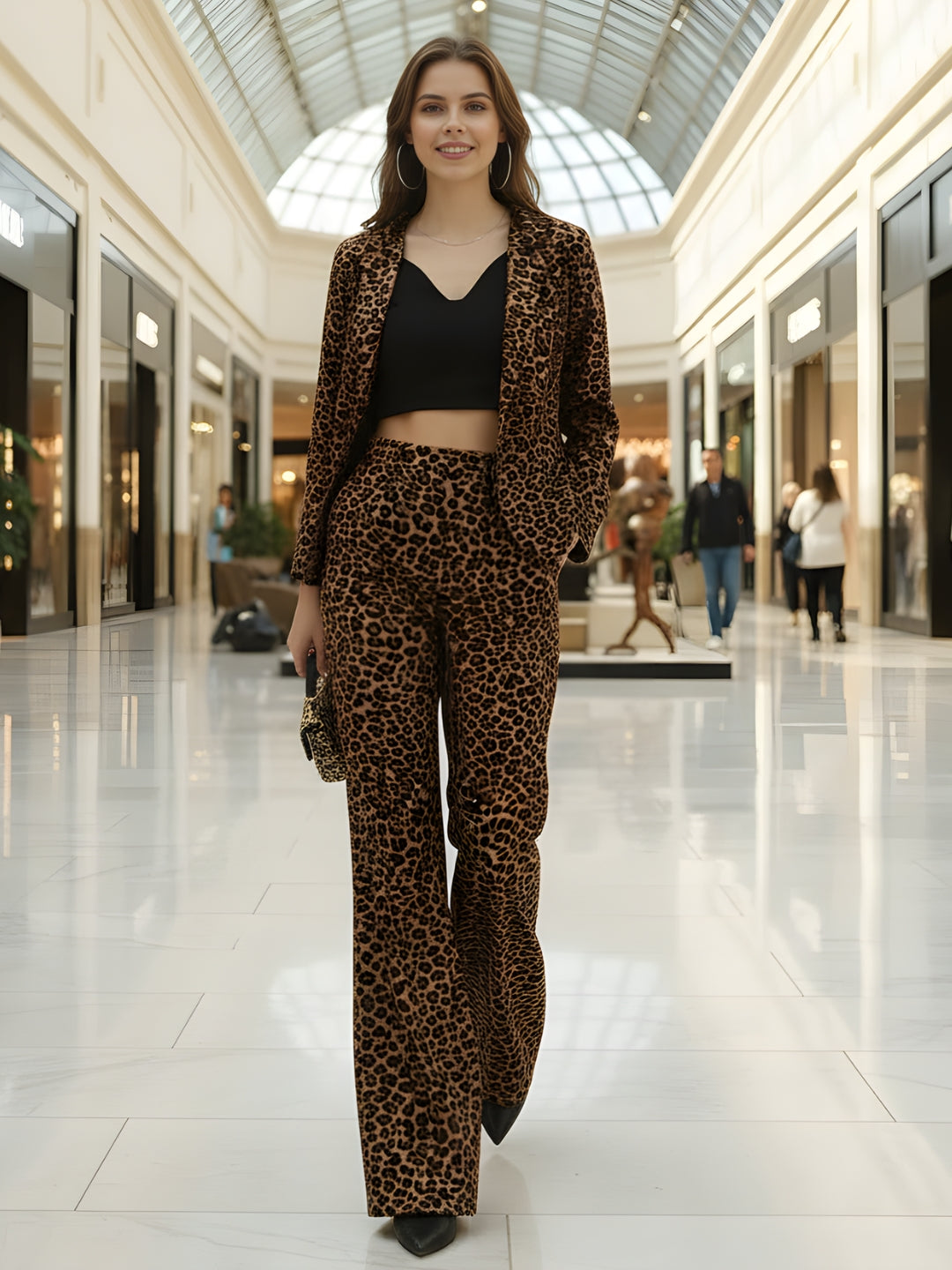 Sera Women Animal Print Casual Shrug