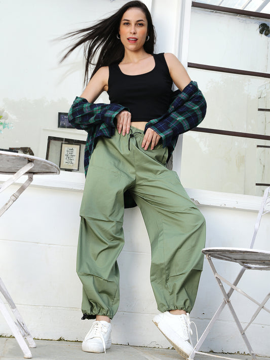 Green TencelCargo Trouser