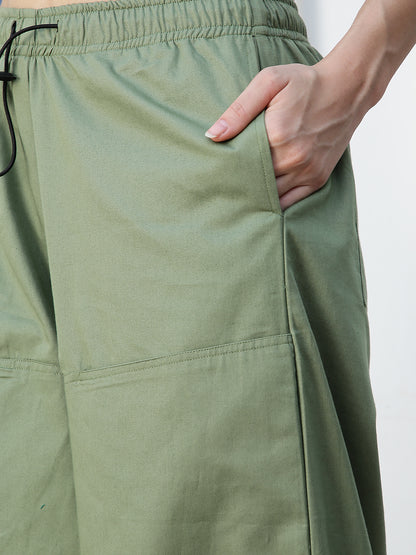 Green TencelCargo Trouser