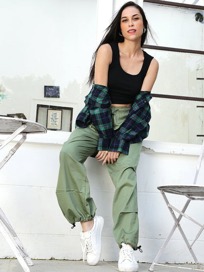 Green TencelCargo Trouser
