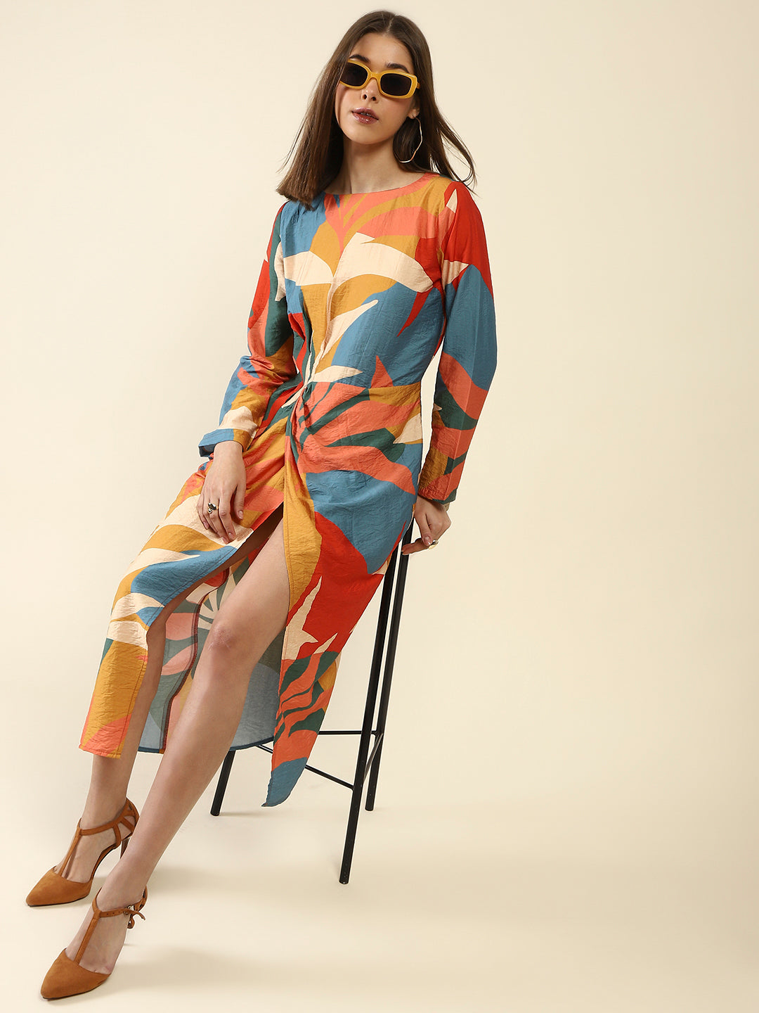 Multi Fit-FlareMini Dress