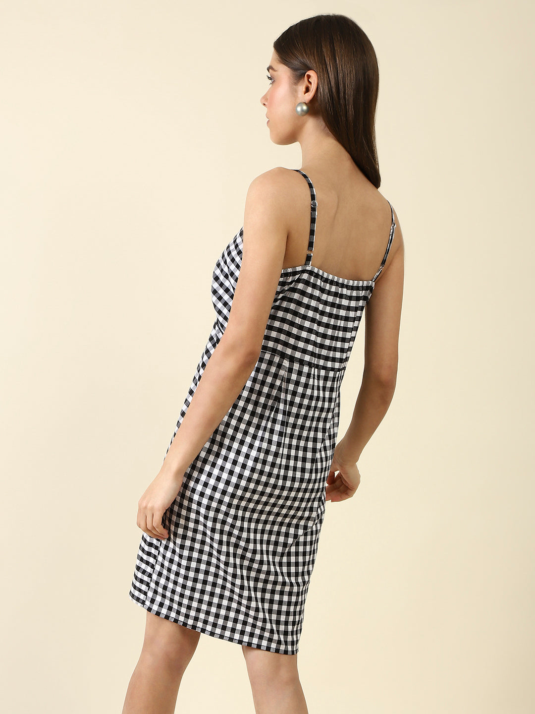 Black Fit-Flare Mini Dress